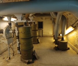 Ceglédi Védett Vezetési Pont bunkerének szellőztető rendszere